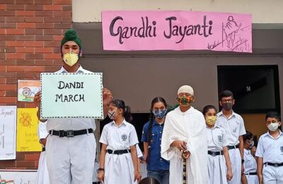 Special Assembly on Gandhi Jayanti held on 1st of October, 2021